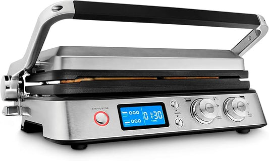 De'Longhi CGH1030D Livenza All-Day Grill, Griddle and Waffle Maker Silver Large (32)