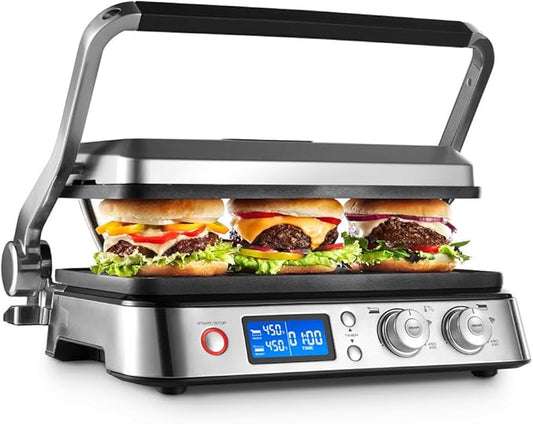 De'Longhi America CGH1020D Livenza All Day Combination Contact Grill and Open Barbecue, Stainless Steel